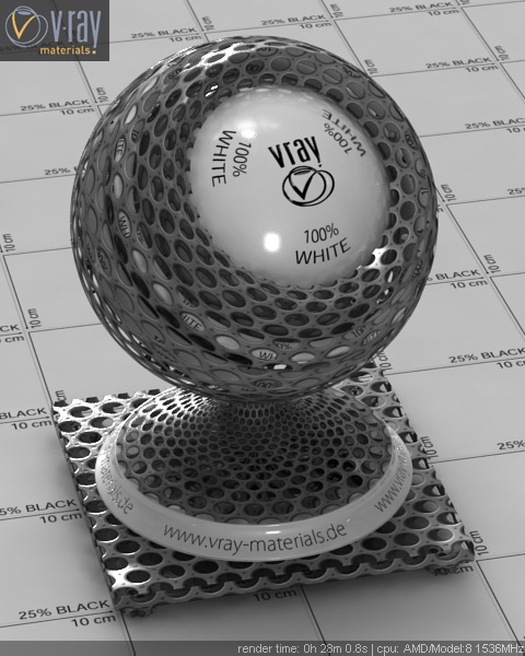 3D Metal Mesh - 3D текстура металлической сетки с круглыми ячейками
