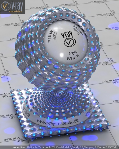 3D Titanium LED - 3D текстура титановой поверхности с голубыми светодиодами