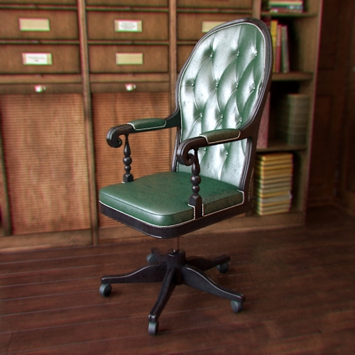 3D Classic Boss armchair - 3D модель классического кресла для шефа