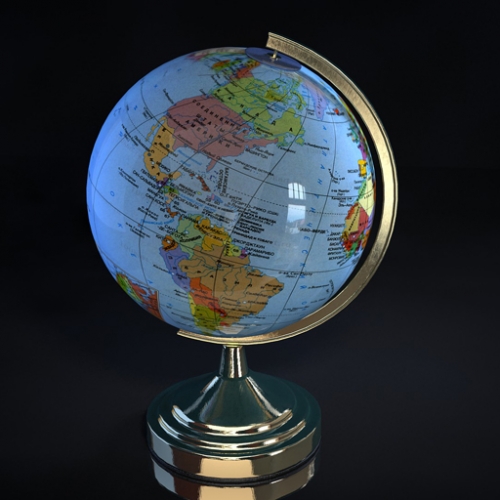 3D Globe worldmap - 3D модель глобуса