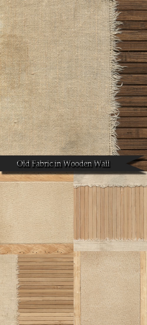 Old Fabric in Wooden Wall
