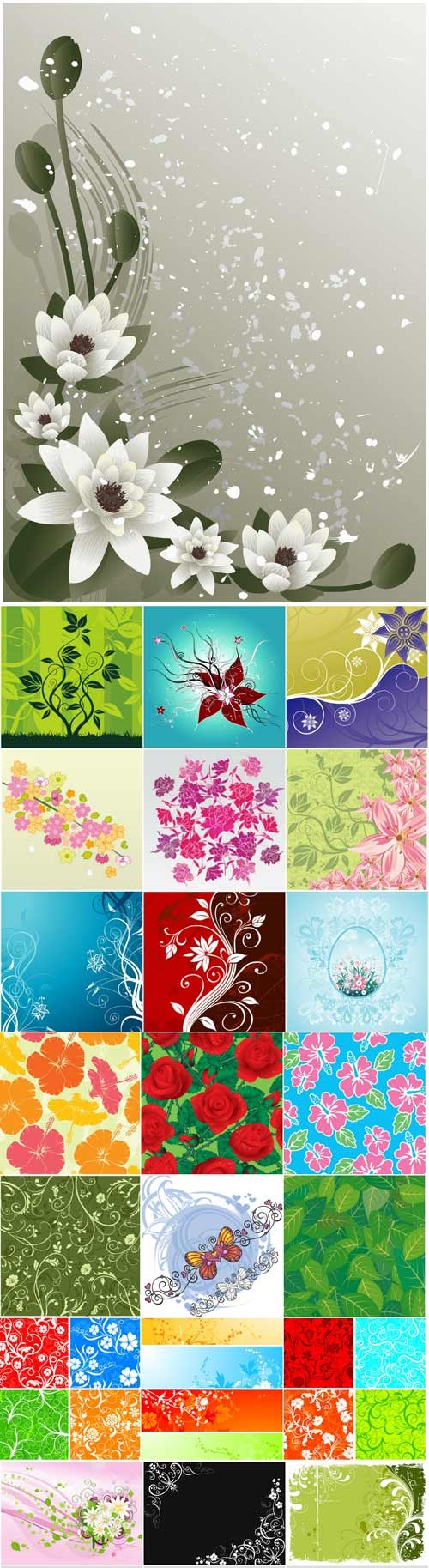 Floral patterns backgrounds stock vector - 5