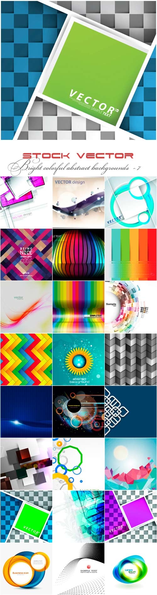 Bright colorful abstract backgrounds vector  - 7
