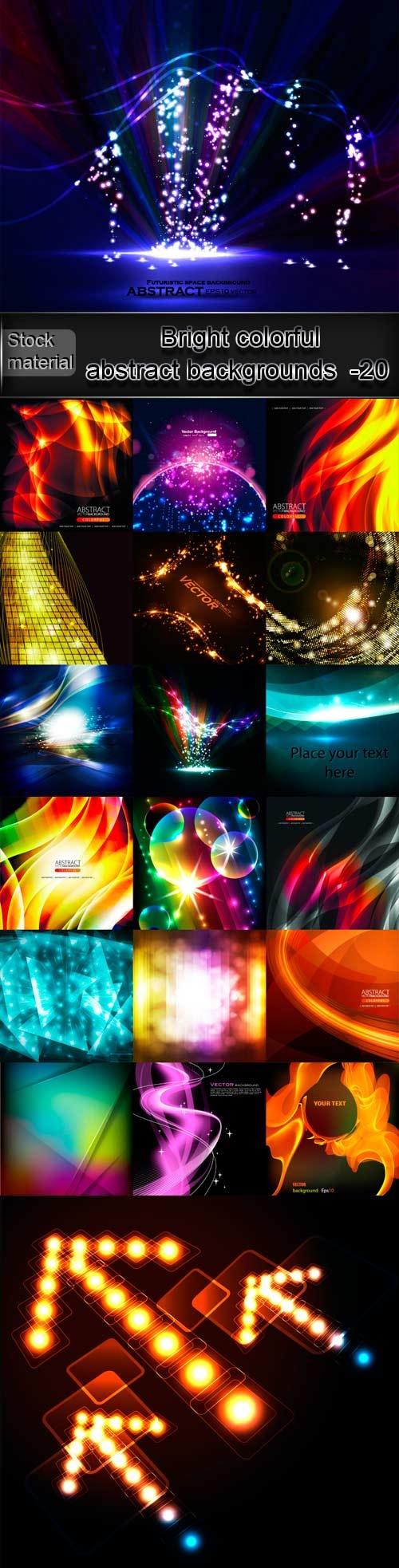 Bright colorful abstract backgrounds vector -20