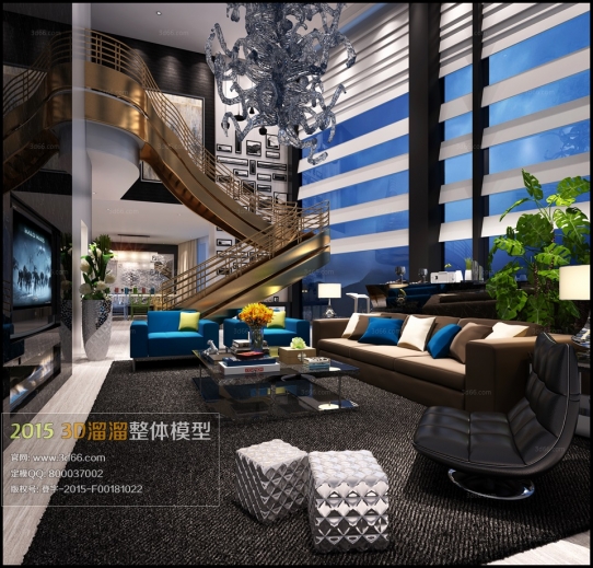 Modern Style LivingRoom 3D66 Interior 2015 Vol 1-5: 3D ����� ����������