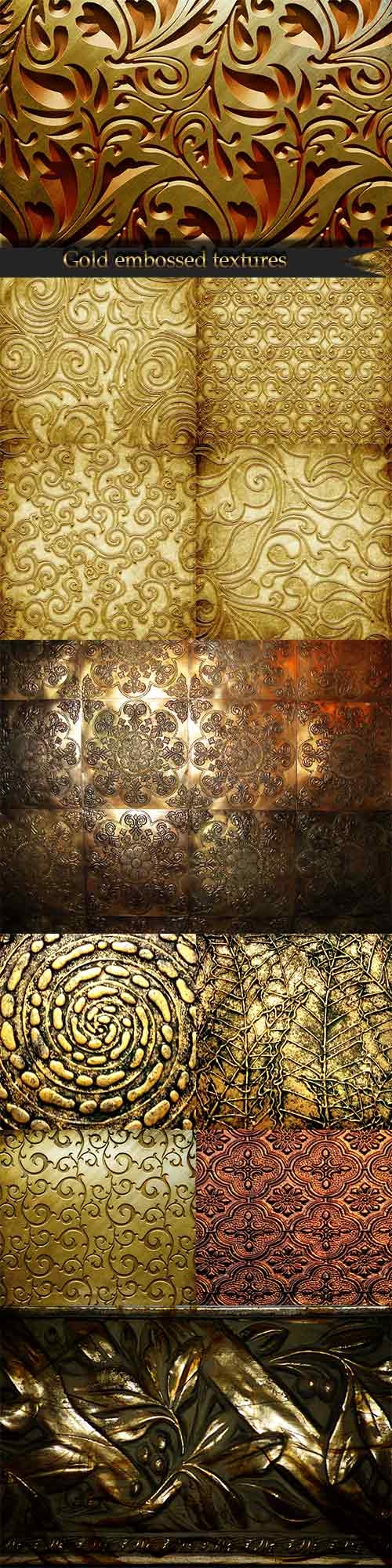 Stunning gold embossed textures