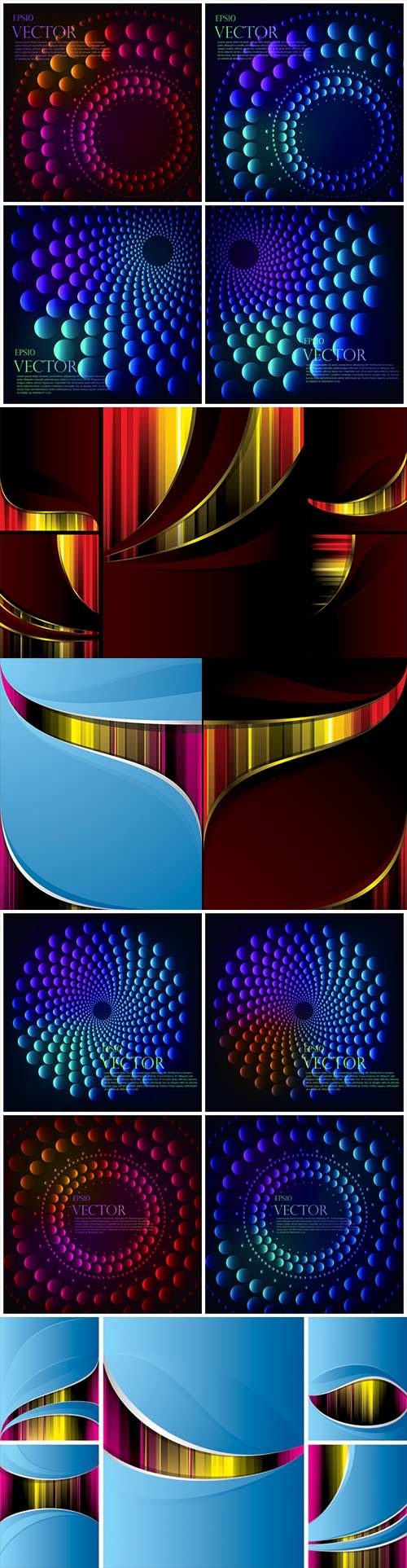Bright colorful abstract backgrounds vector - 91