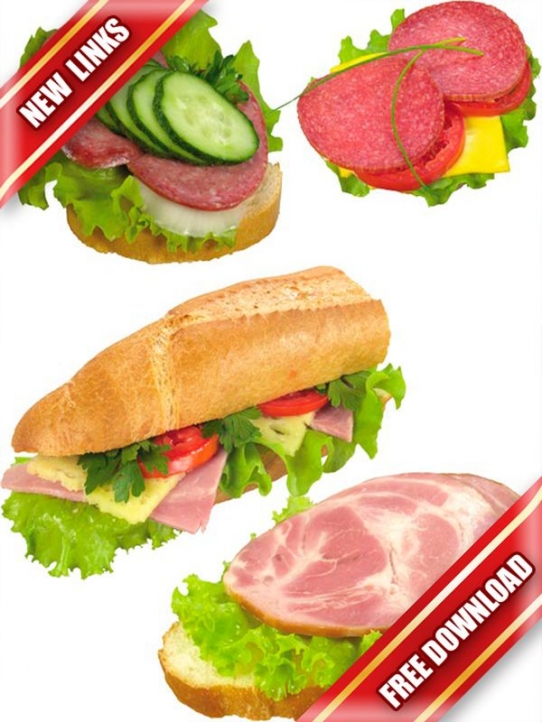 Фотосток: еда - бутерброды и сендвичи (ветчина, колбаса, бекон) (рабочие ссылки, бесплатные файлообменники)