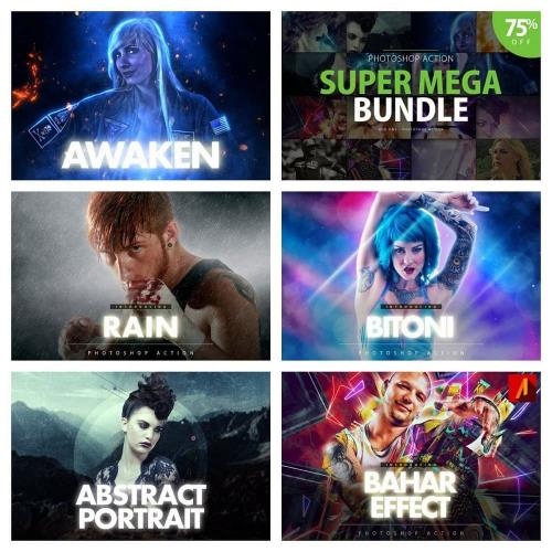 ��������� �� �����. ������� ��� �������. Photoshop Pack Action (2018)