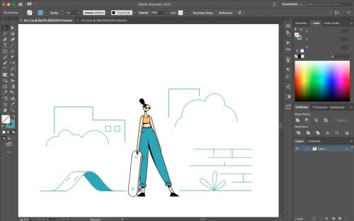 ���� �� �������� ��������� � Adobe illustrator (2020)